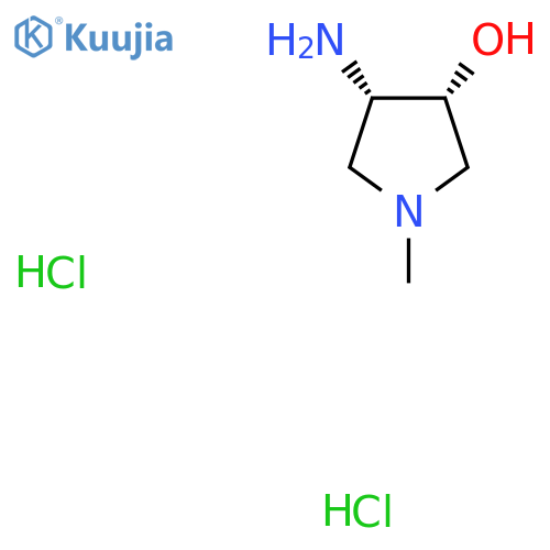 cis-4-amino-1-methyl-pyrrolidin-3-ol;dihydrochloride structure