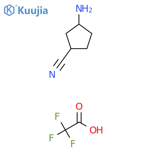 3-aminocyclopentane-1-carbonitrile; trifluoroacetic acid structure
