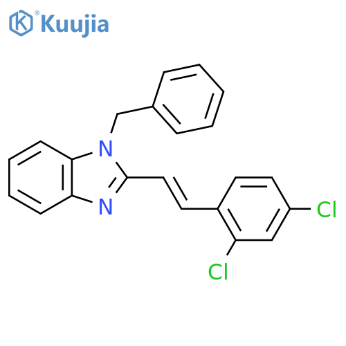 1-benzyl-2-(2,4-dichlorostyryl)-1H-1,3-benzimidazole structure