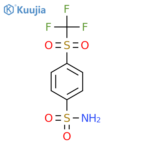 4-trifluoromethanesulfonylbenzene-1-sulfonamide structure