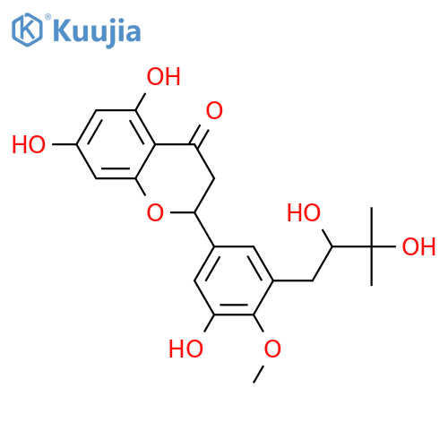 3',4',5,7-Tetrahydroxy-5'-prenylflavanone; (S)-form, 2'',3''-Dihydro, 2''S,3''-dihydroxy, 4'-Me ether structure