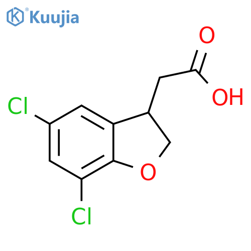 5,7-Dichloro-2,3-dihydrobenzofuran-3-aceticAcid structure