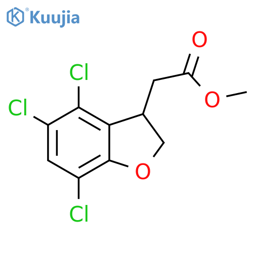 Methyl4,5,7-Trichloro-2,3-dihydrobenzofuran-3-acetate structure