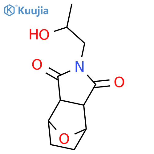 7-Oxabicyclo[2.2.1]heptane-2,3-dicarboximide,N-(2-hydroxypropyl)-, cis-exo- (8CI) structure