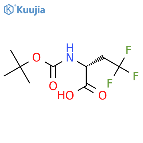 (2R)-2-(tert-butoxycarbonylamino)-4,4,4-trifluoro-butanoic acid structure
