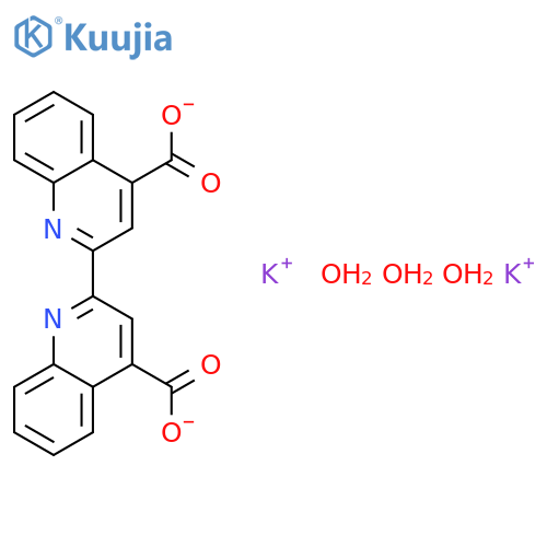 Potassium 2,2'-biquinoline-4,4'-dicarboxylate trihydrate structure