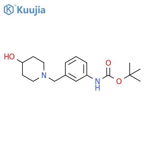 1,1-Dimethylethyl N-[3-[(4-hydroxy-1-piperidinyl)methyl]phenyl]carbamate structure