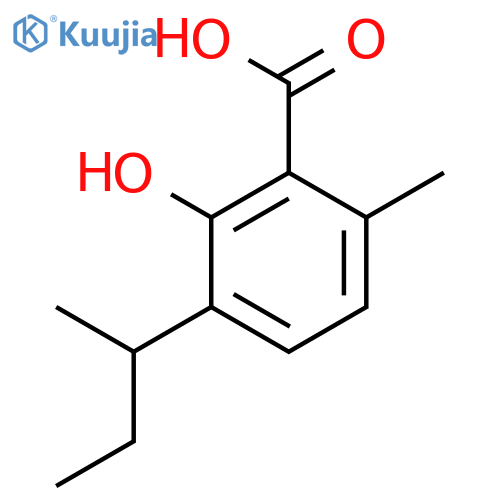 3-(butan-2-yl)-2-hydroxy-6-methylbenzoic acid structure