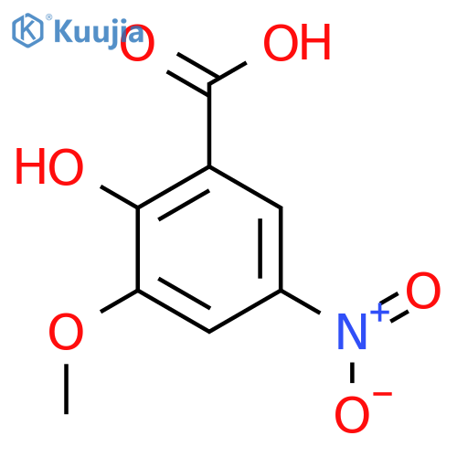 2-Hydroxy-3-methoxy-5-nitrobenzoic acid structure