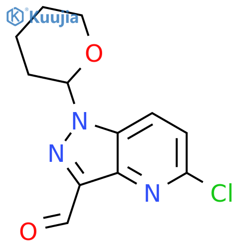 5-chloro-1-(oxan-2-yl)-1H-pyrazolo[4,3-b]pyridine-3-carbaldehyde structure