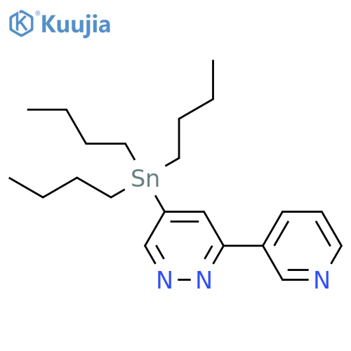 Pyridazine, 3-(3-pyridinyl)-5-(tributylstannyl)- structure
