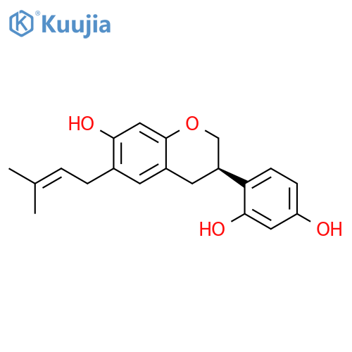 1,3-Benzenediol,4-[(3R)-3,4-dihydro-7-hydroxy-6-(3-methyl-2-buten-1-yl)-2H-1-benzopyran-3-yl]- structure