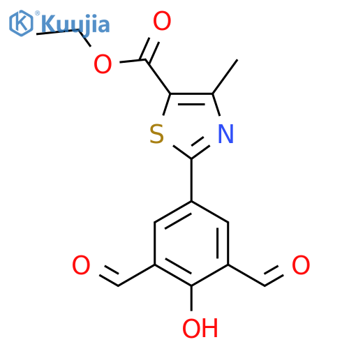 2-(3,5-Diformyl-4-hydroxyphenyl)-4-methyl-5-thiazolecarboxylic acid Ethyl Ester structure