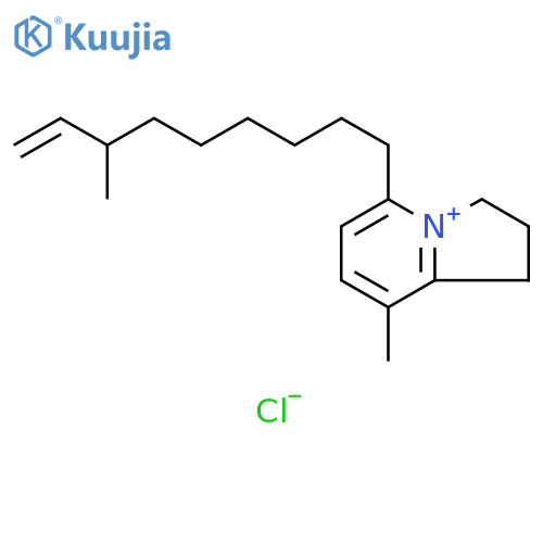 1H-Indolizinium,2,3-dihydro-8-methyl-5-(7-methyl-8-nonenyl)-, chloride, (+)- (9CI) structure
