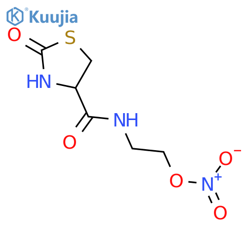4-Thiazolidinecarboxamide, N-[2-(nitrooxy)ethyl]-2-oxo- structure