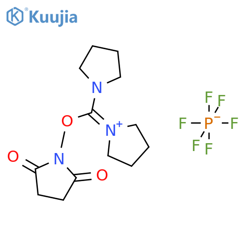Dipyrrolidino(N-succinimidyloxy)carbenium hexafluorophosphate structure