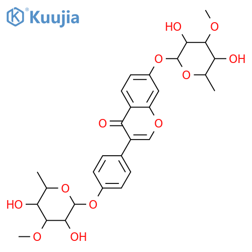 4',7-Dihydroxyisoflavone; 4',7-Bis-O-(3-O-methyl-α-L-rhamnopyranoside) structure