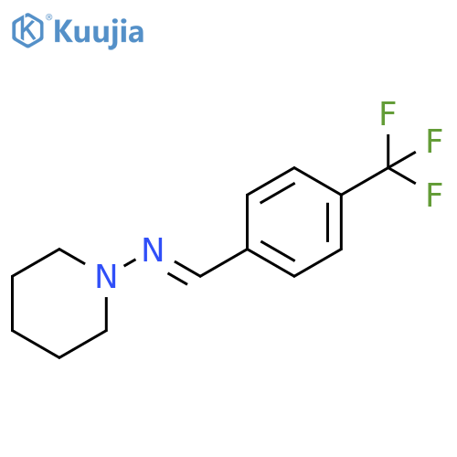 (E)-N-(4-(trifluoromethyl)benzylidene)piperidin-1-amine structure