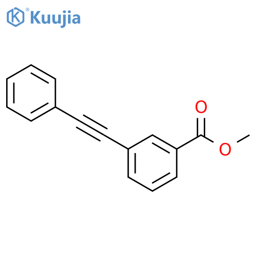 Benzoic acid, 3-(phenylethynyl)-, methyl ester structure