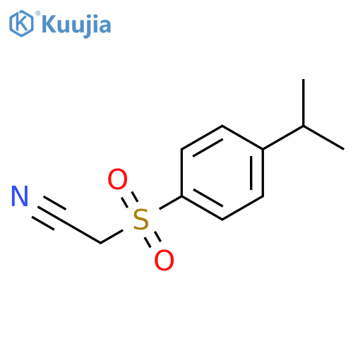 Acetonitrile, [[4-(1-methylethyl)phenyl]sulfonyl]- structure