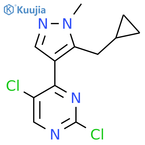 2,5-dichloro-4-5-(cyclopropylmethyl)-1-methyl-1H-pyrazol-4-ylpyrimidine structure