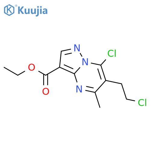 Ethyl 7-chloro-6-(2-chloroethyl)-5-methylpyrazolo[1,5-a]pyrimidine-3-carboxylate structure