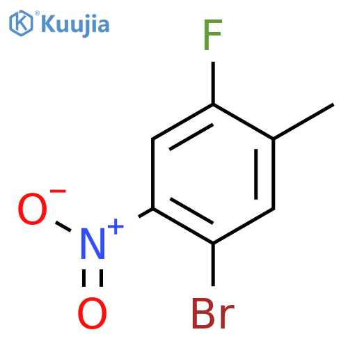 1-bromo-4-fluoro-5-methyl-2-nitro-benzene structure