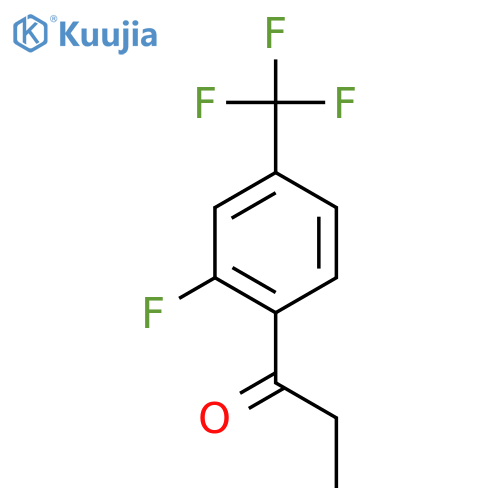1-Propanone,1-[2-fluoro-4-(trifluoromethyl)phenyl]- structure