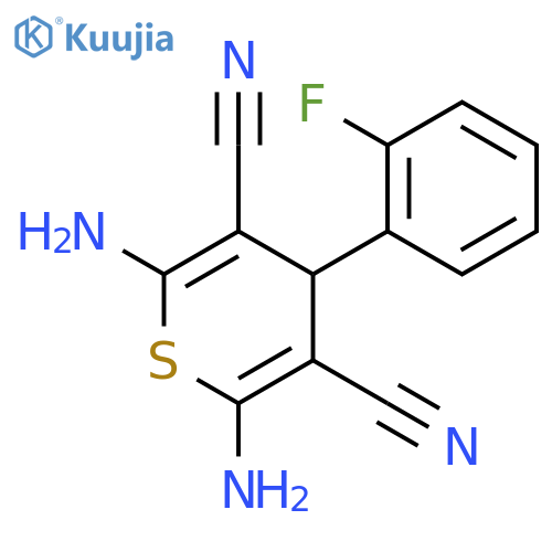 2,6-Diamino-4-(2-fluorophenyl)-4H-thiopyran-3,5-dicarbonitrile structure