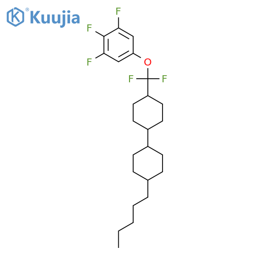 4-[difluoro(3,4,5-trifluorophenoxy)methyl]-4'-pentyl-1,1'-bi(cyclohexyl) structure
