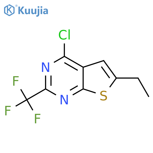 4-chloro-6-ethyl-2-(trifluoromethyl)thieno2,3-dpyrimidine structure
