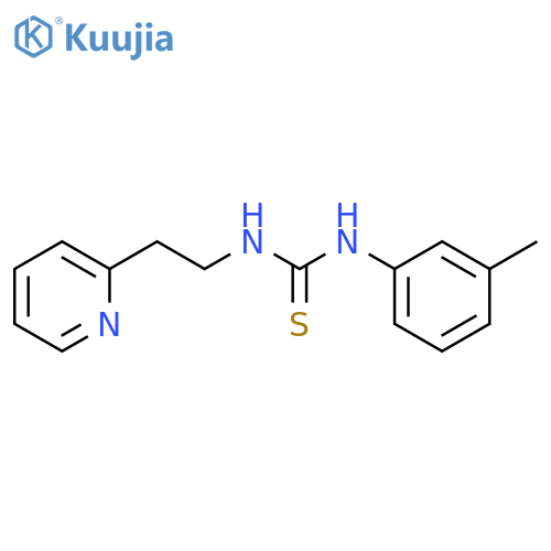1-(3-methylphenyl)-3-(2-pyridin-2-ylethyl)thiourea structure