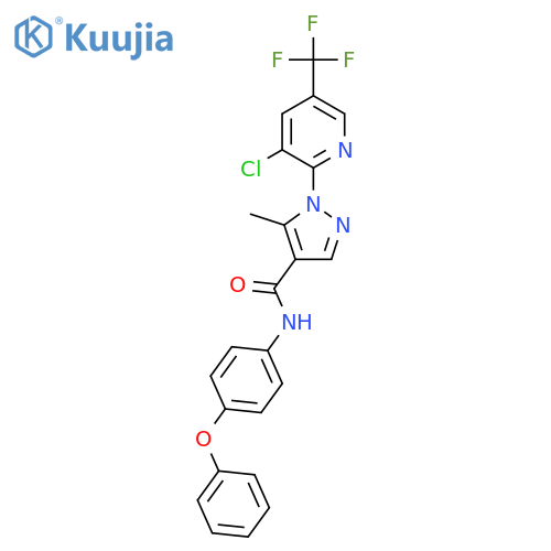1-[3-chloro-5-(trifluoromethyl)pyridin-2-yl]-5-methyl-N-(4-phenoxyphenyl)-1H-pyrazole-4-carboxamide structure