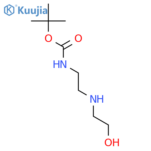 tert-butyl N-{2-[(2-hydroxyethyl)amino]ethyl}carbamate structure