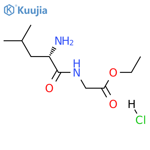 Glycine, N-L-leucyl-, ethyl ester, monohydrochloride structure