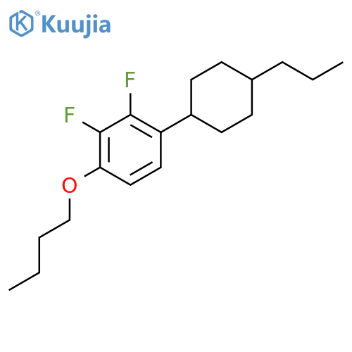 1-Butoxy-2,3-difluoro-4-(trans-4-propylcyclohexyl)benzene structure