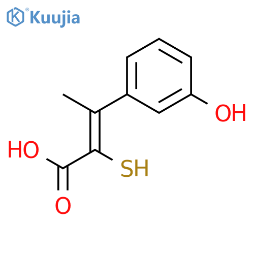 2-Butenoic acid, 3-(3-hydroxyphenyl)-2-mercapto- structure