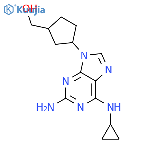 (1R,3S)-3-2-Amino-6-(cyclopropylamino)-9H-purin-9-ylcyclopentanemethanol structure