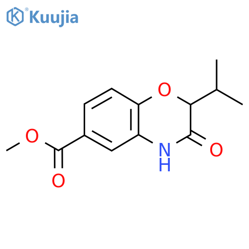 methyl 3-oxo-2-(propan-2-yl)-3,4-dihydro-2H-1,4-benzoxazine-6-carboxylate structure