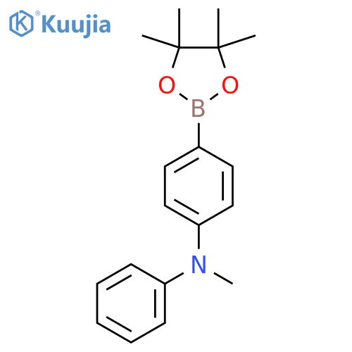 N-methyl-N-phenyl-4-(tetramethyl-1,3,2-dioxaborolan-2-yl)aniline structure