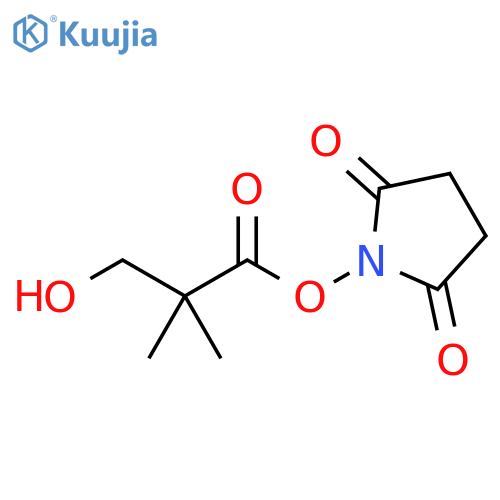 2,5-dioxopyrrolidin-1-yl 3-hydroxy-2,2-dimethylpropanoate structure
