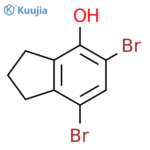 5,7-dibromo-2,3-dihydro-1H-inden-4-ol structure