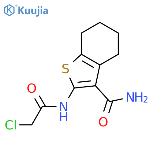 2-(Chloroacetyl)amino-4,5,6,7-tetrahydro-1-benzothiophene-3-carboxamide structure
