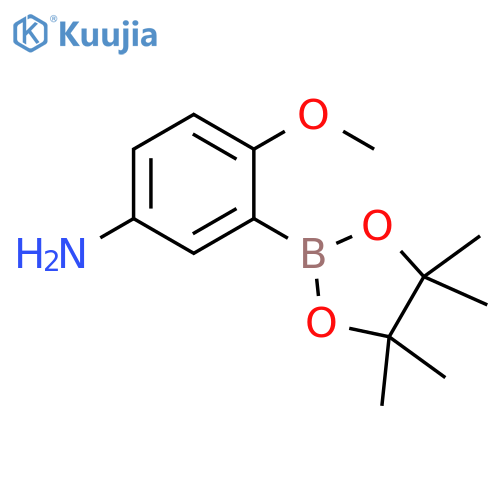 4-Methoxy-3-(tetramethyl-1,3,2-dioxaborolan-2-yl)aniline structure
