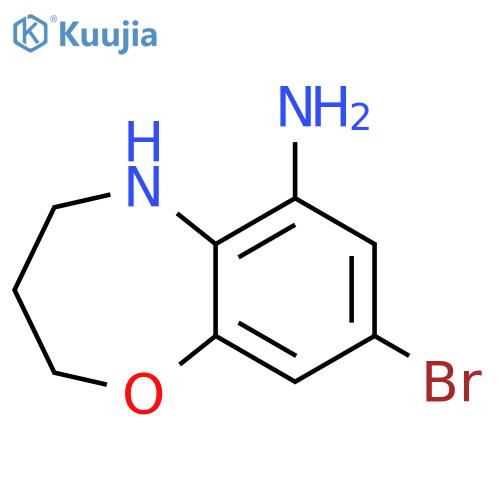 8-bromo-2,3,4,5-tetrahydro-1,5-benzoxazepin-6-amine structure