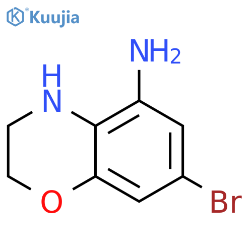 7-bromo-3,4-dihydro-2H-1,4-benzoxazin-5-amine structure