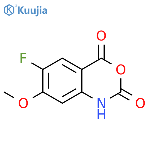 6-fluoro-7-methoxy-2,4-dihydro-1H-3,1-benzoxazine-2,4-dione structure