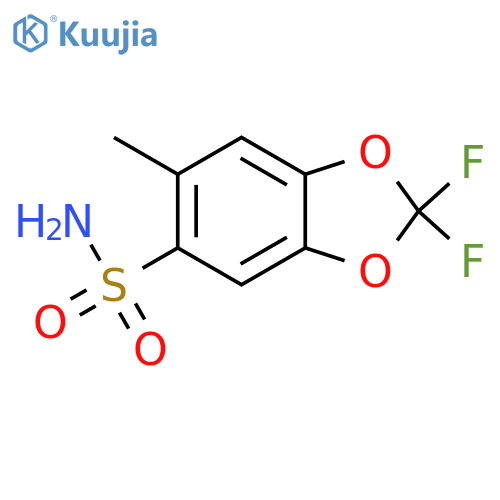1,3-Benzodioxole-5-sulfonamide, 2,2-difluoro-6-methyl- structure