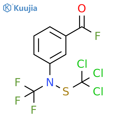 Benzoyl fluoride, 3-[[(trichloromethyl)thio](trifluoromethyl)amino]- structure