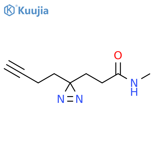 3H-Diazirine-3-propanamide, 3-(3-butyn-1-yl)-N-methyl- structure